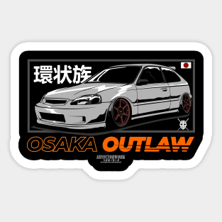 honda civic osaka outlaw Sticker